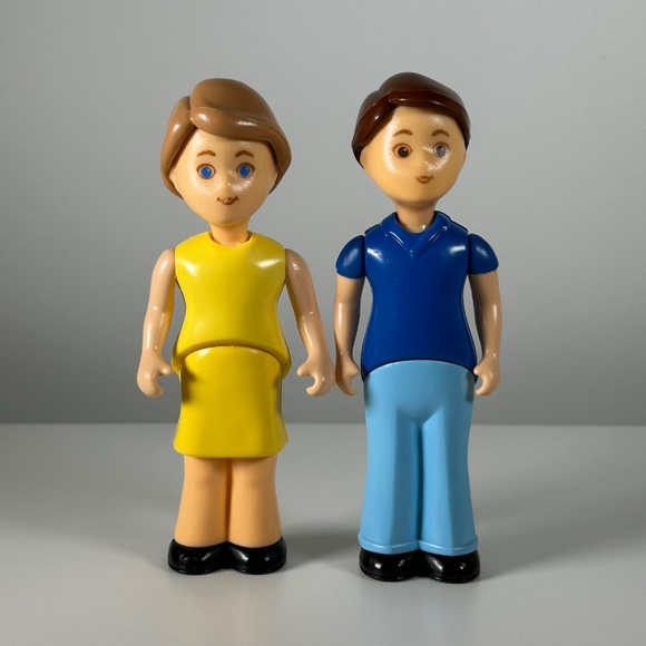 Vintage 90s Little Tikes Family Dolls Set Of 3 (93F) - Picture 2 of 9